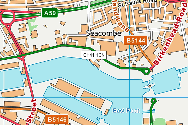 CH41 1DN map - OS VectorMap District (Ordnance Survey)