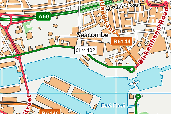 CH41 1DP map - OS VectorMap District (Ordnance Survey)