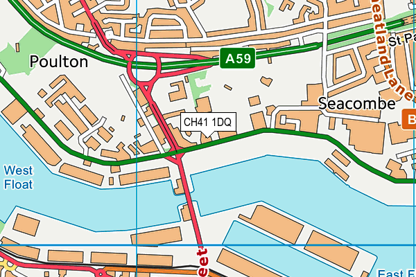 CH41 1DQ map - OS VectorMap District (Ordnance Survey)