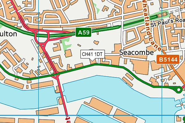 CH41 1DT map - OS VectorMap District (Ordnance Survey)