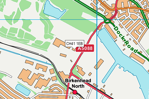 CH41 1EB map - OS VectorMap District (Ordnance Survey)