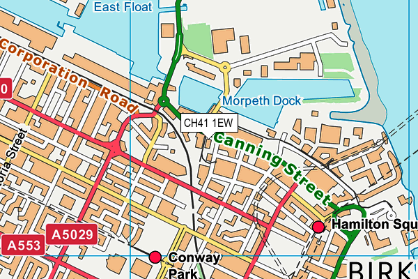 CH41 1EW map - OS VectorMap District (Ordnance Survey)