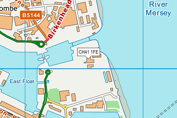 CH41 1FE map - OS VectorMap District (Ordnance Survey)