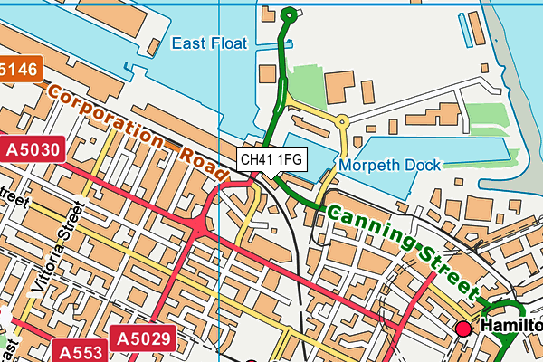 CH41 1FG map - OS VectorMap District (Ordnance Survey)