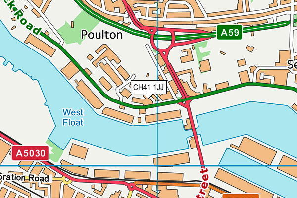 CH41 1JJ map - OS VectorMap District (Ordnance Survey)