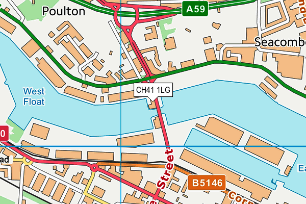 CH41 1LG map - OS VectorMap District (Ordnance Survey)