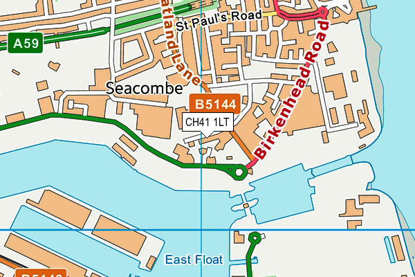 CH41 1LT map - OS VectorMap District (Ordnance Survey)