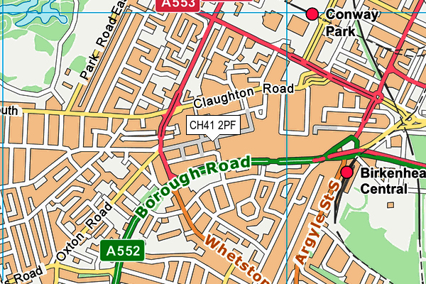 CH41 2PF map - OS VectorMap District (Ordnance Survey)