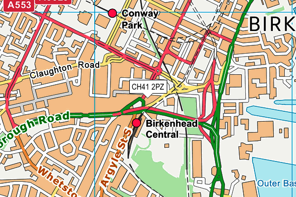 CH41 2PZ map - OS VectorMap District (Ordnance Survey)