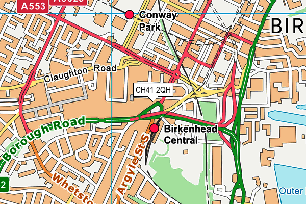 CH41 2QH map - OS VectorMap District (Ordnance Survey)