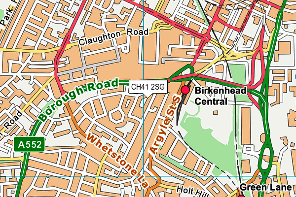 CH41 2SG map - OS VectorMap District (Ordnance Survey)