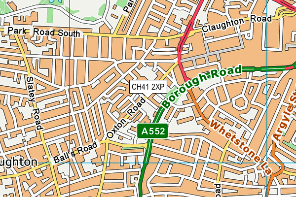 CH41 2XP map - OS VectorMap District (Ordnance Survey)