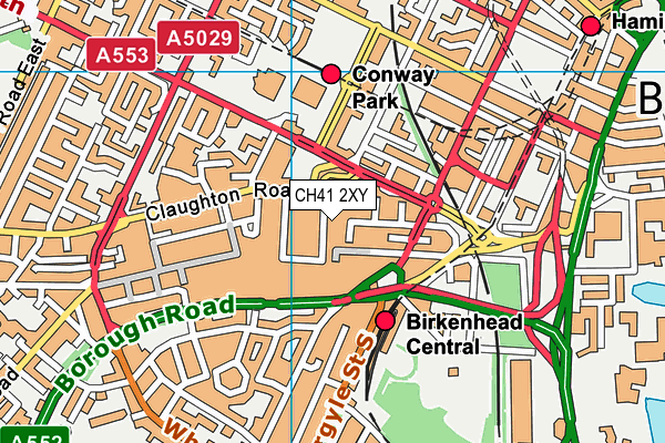 CH41 2XY map - OS VectorMap District (Ordnance Survey)