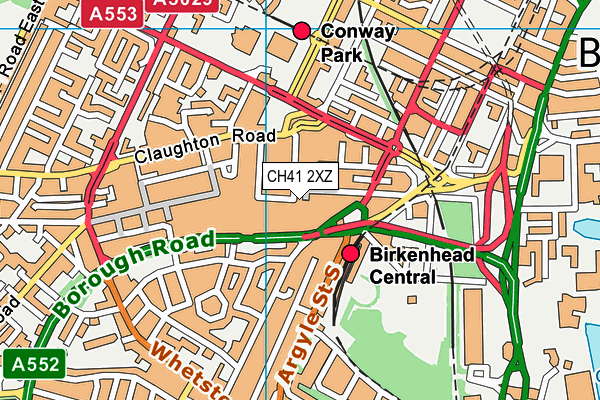 CH41 2XZ map - OS VectorMap District (Ordnance Survey)