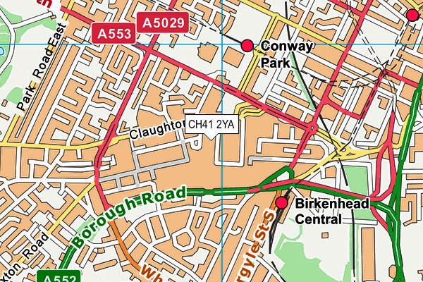 CH41 2YA map - OS VectorMap District (Ordnance Survey)