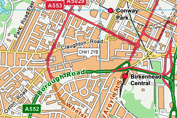 CH41 2YB map - OS VectorMap District (Ordnance Survey)