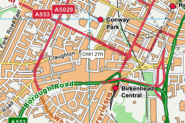 CH41 2YH map - OS VectorMap District (Ordnance Survey)