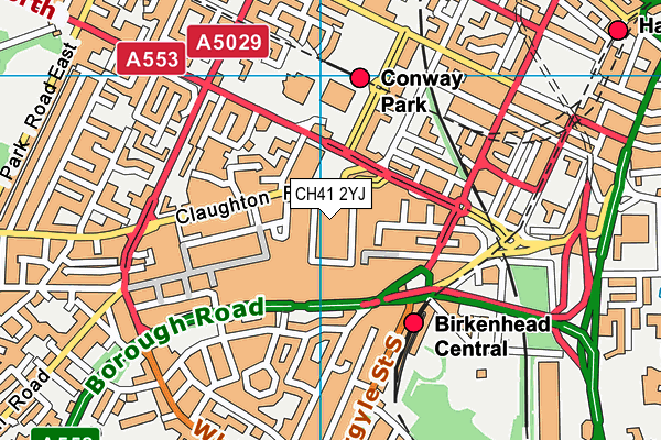 CH41 2YJ map - OS VectorMap District (Ordnance Survey)