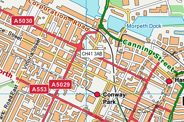 CH41 3AB map - OS VectorMap District (Ordnance Survey)