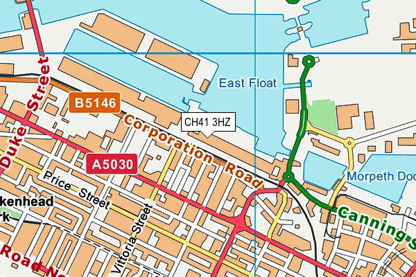 CH41 3HZ map - OS VectorMap District (Ordnance Survey)