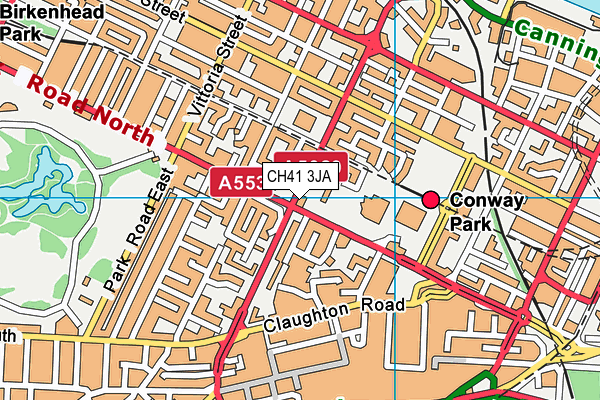 CH41 3JA map - OS VectorMap District (Ordnance Survey)