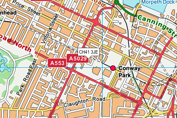 CH41 3JE map - OS VectorMap District (Ordnance Survey)