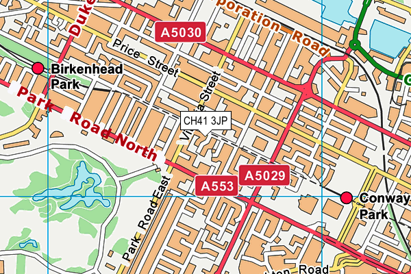 CH41 3JP map - OS VectorMap District (Ordnance Survey)