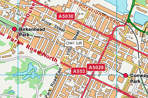 CH41 3JR map - OS VectorMap District (Ordnance Survey)