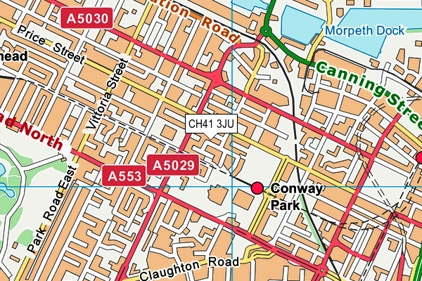 CH41 3JU map - OS VectorMap District (Ordnance Survey)