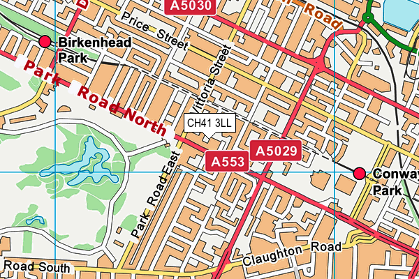 CH41 3LL map - OS VectorMap District (Ordnance Survey)