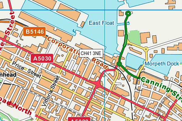 CH41 3NE map - OS VectorMap District (Ordnance Survey)