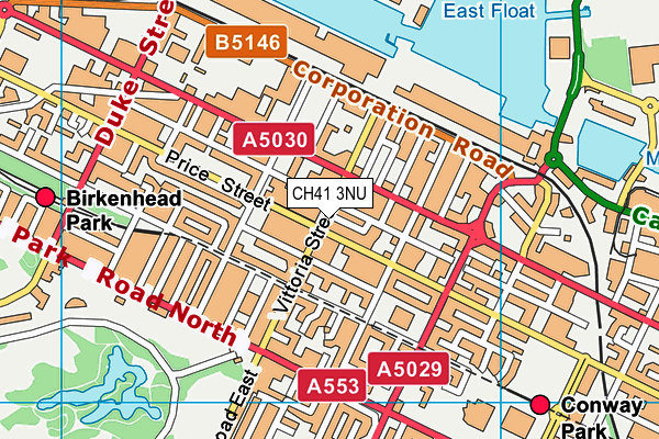 CH41 3NU map - OS VectorMap District (Ordnance Survey)