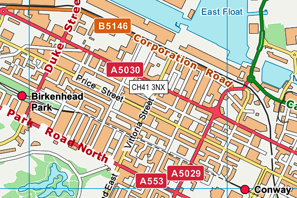 CH41 3NX map - OS VectorMap District (Ordnance Survey)