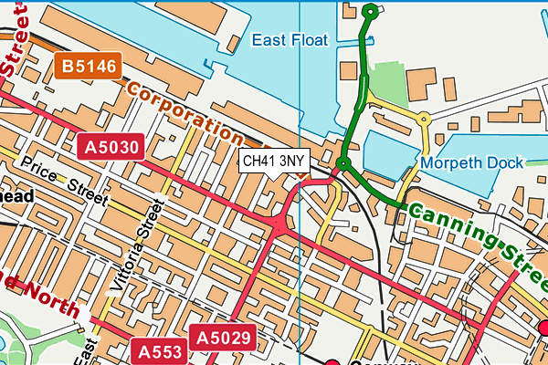 CH41 3NY map - OS VectorMap District (Ordnance Survey)