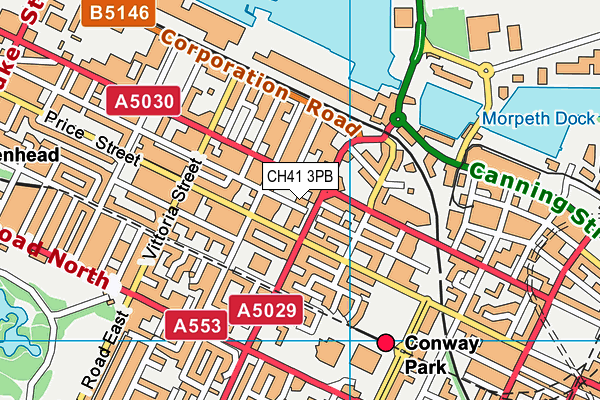 CH41 3PB map - OS VectorMap District (Ordnance Survey)