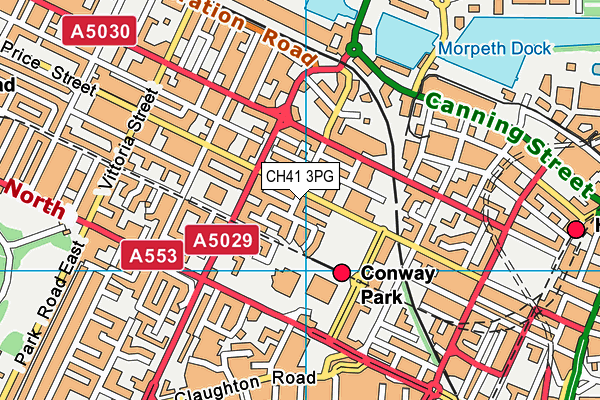 CH41 3PG map - OS VectorMap District (Ordnance Survey)