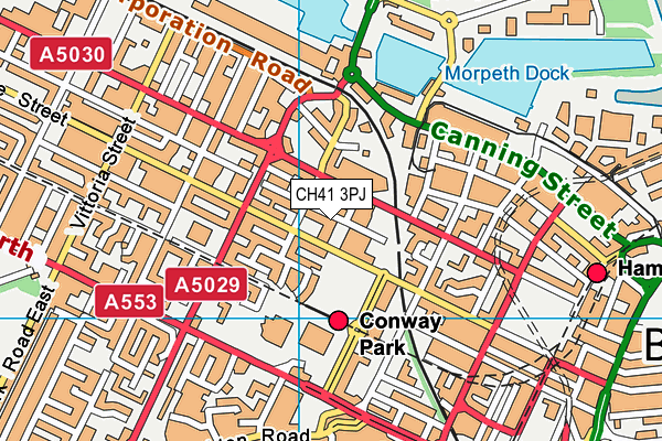 CH41 3PJ map - OS VectorMap District (Ordnance Survey)