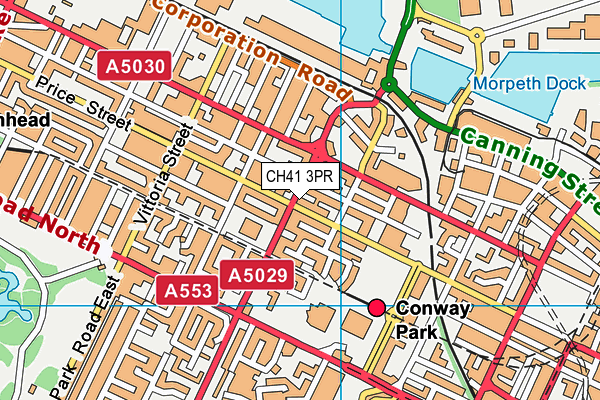 CH41 3PR map - OS VectorMap District (Ordnance Survey)