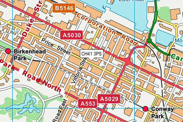 CH41 3PS map - OS VectorMap District (Ordnance Survey)