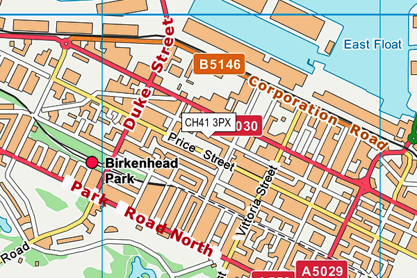 CH41 3PX map - OS VectorMap District (Ordnance Survey)