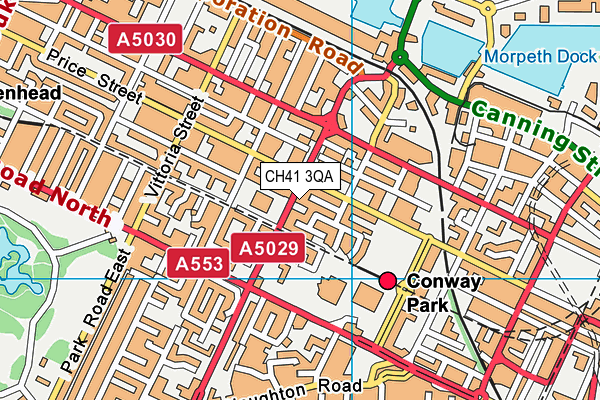 CH41 3QA map - OS VectorMap District (Ordnance Survey)