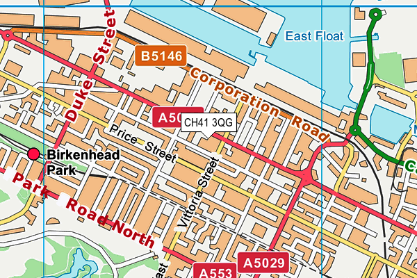 CH41 3QG map - OS VectorMap District (Ordnance Survey)