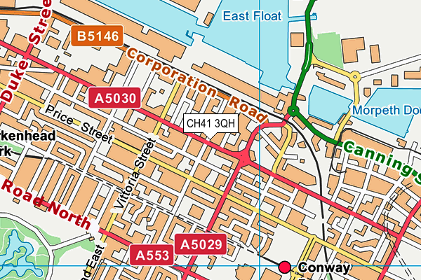 CH41 3QH map - OS VectorMap District (Ordnance Survey)