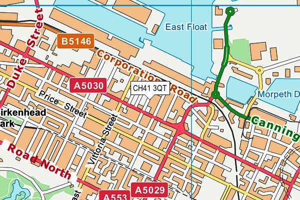 CH41 3QT map - OS VectorMap District (Ordnance Survey)