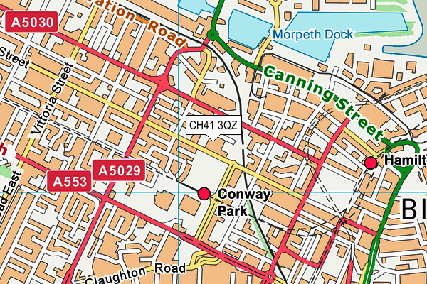 CH41 3QZ map - OS VectorMap District (Ordnance Survey)