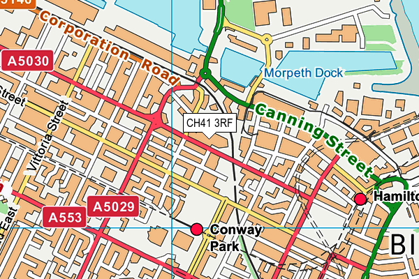 CH41 3RF map - OS VectorMap District (Ordnance Survey)