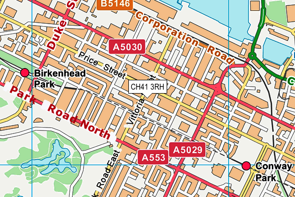 CH41 3RH map - OS VectorMap District (Ordnance Survey)