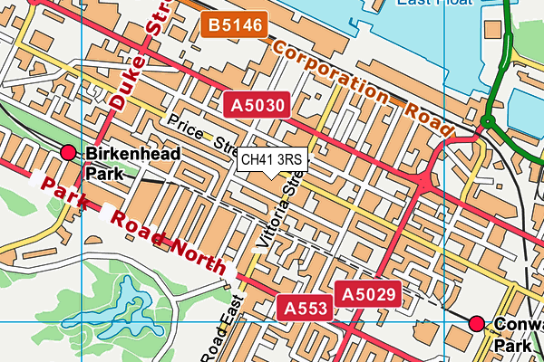 CH41 3RS map - OS VectorMap District (Ordnance Survey)