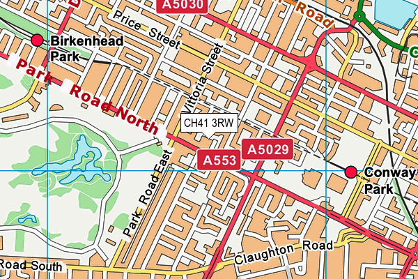 CH41 3RW map - OS VectorMap District (Ordnance Survey)