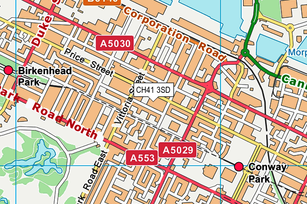 CH41 3SD map - OS VectorMap District (Ordnance Survey)